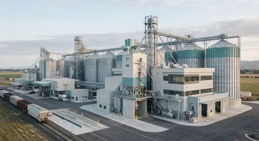 Grain milling facility with engineering controls